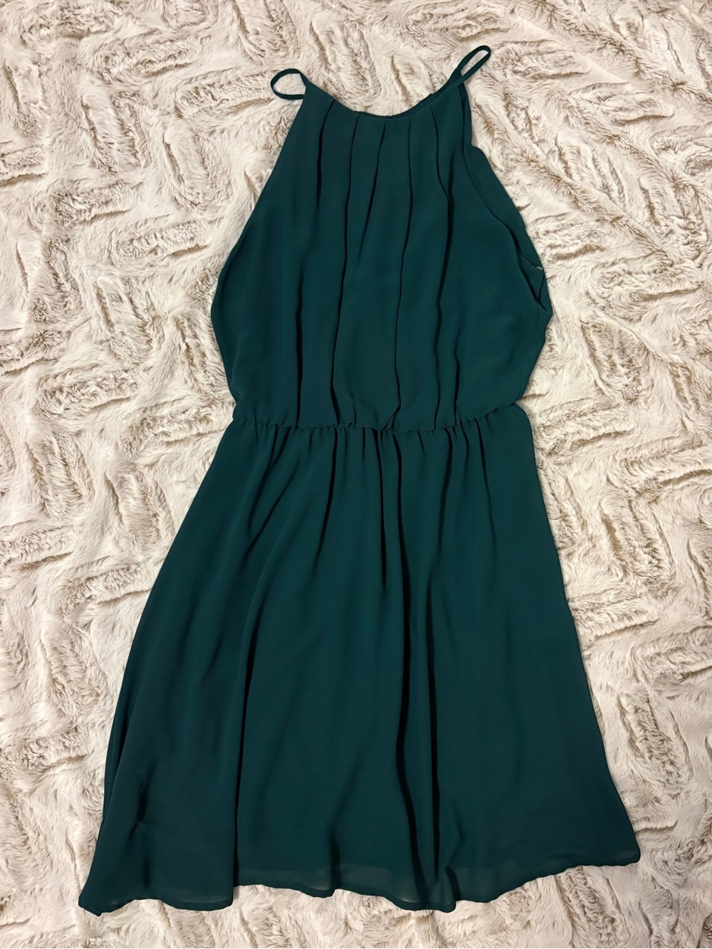 Lush emerald green Sleeveless Halter Dress size M